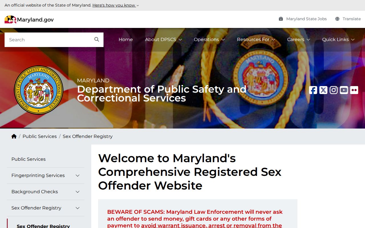 Arbutus people search Maryland sex offender registry