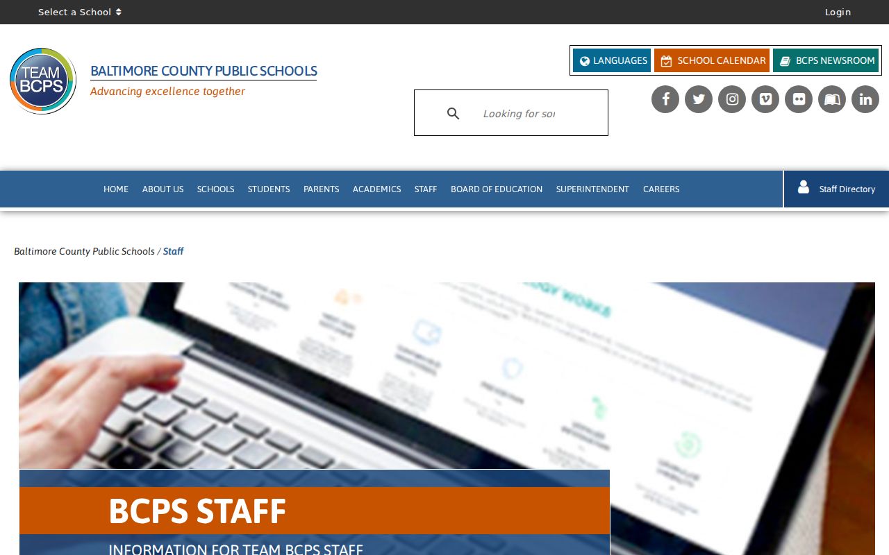 Arbutus people directories entry point for Baltimore County Public Schools staff